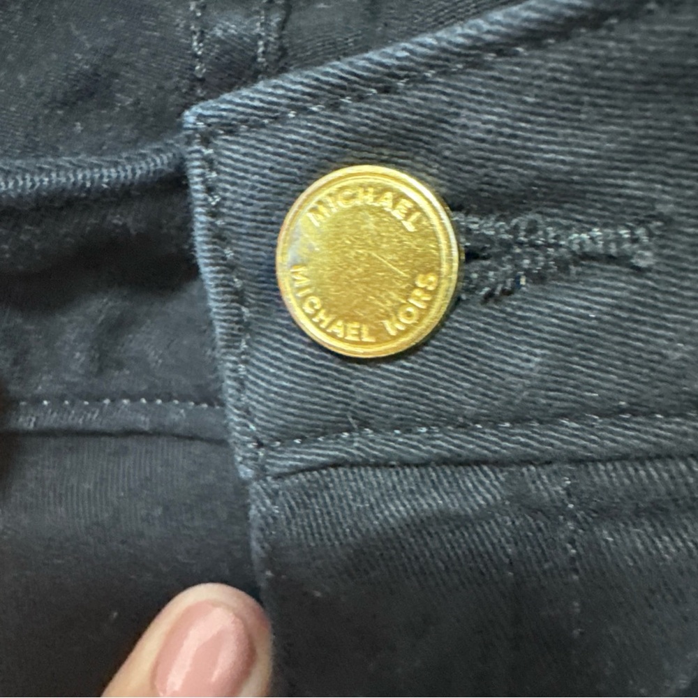 Michael Kors Black Skinny Pants with Gold Hardware - Picture 6 of 11